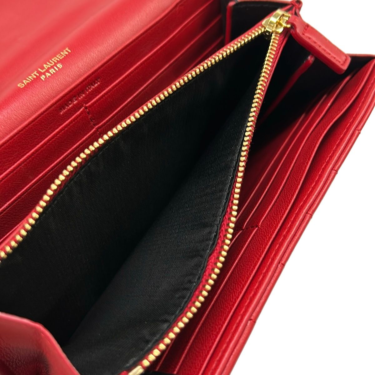 Saint Laurent Paris Wallet Red Leather — view 5