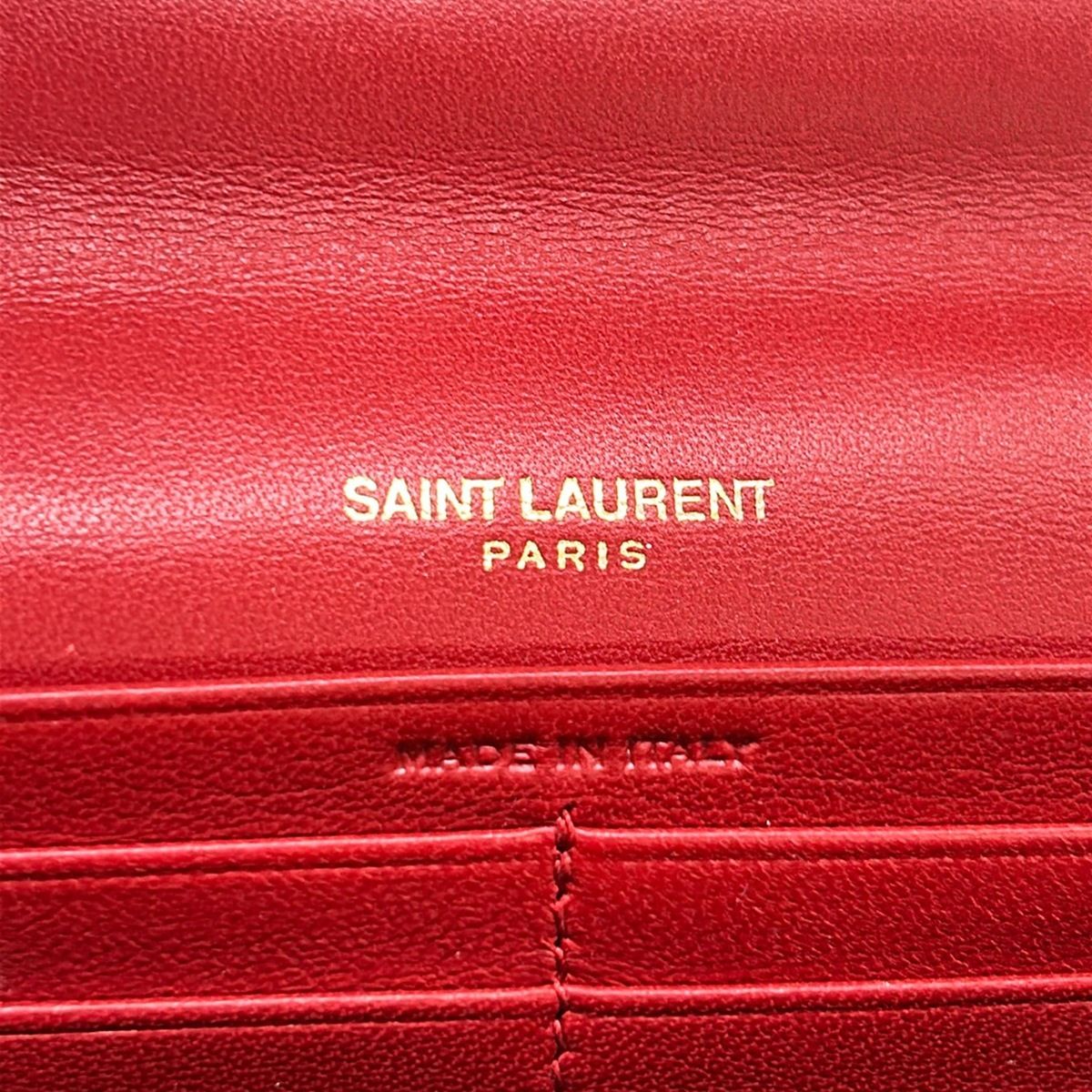 Saint Laurent Paris Wallet Red Leather — view 6