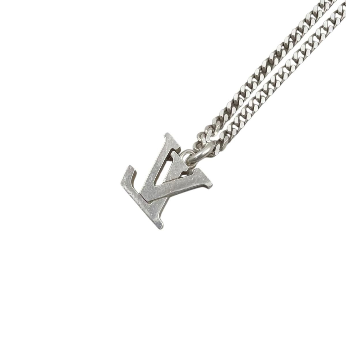 Louis Vuitton Pendant LV Spike Logo Silver Black — view 2