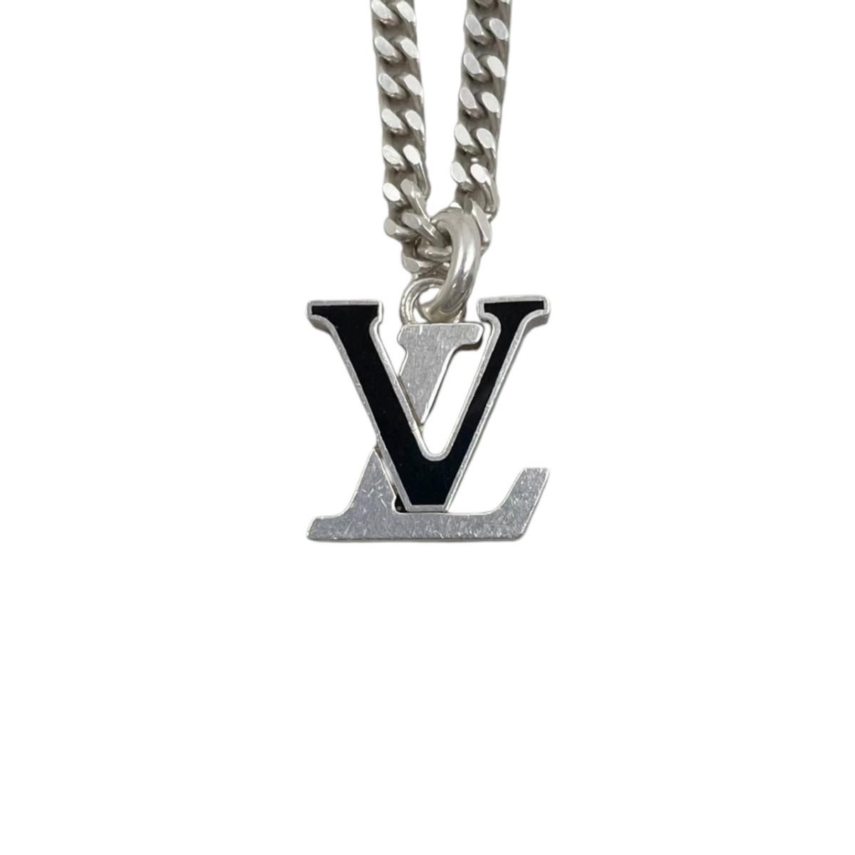 Louis Vuitton Pendant LV Spike Logo Silver Black — view 3