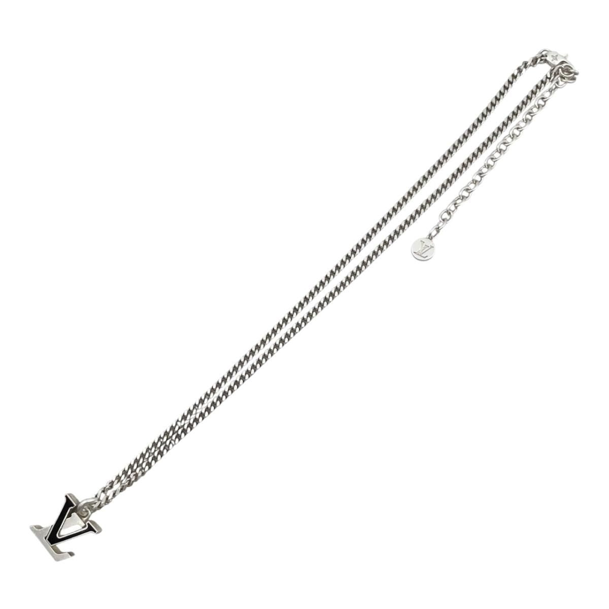 Louis Vuitton Pendant LV Spike Logo Silver Black — view 8