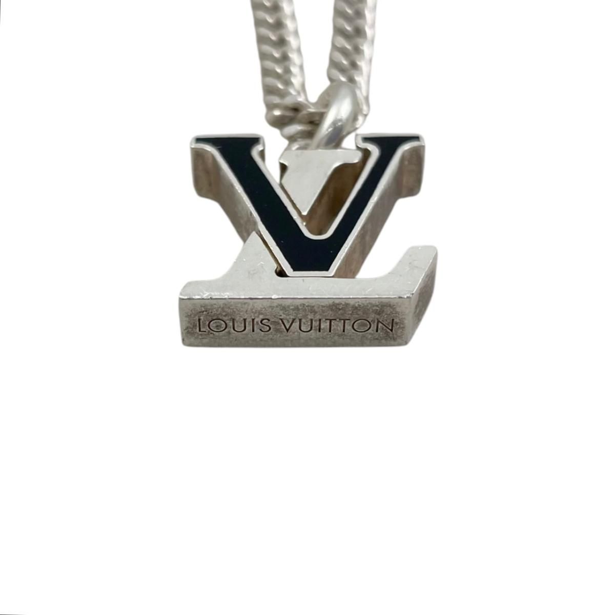 Louis Vuitton Pendant LV Spike Logo Silver Black — view 5
