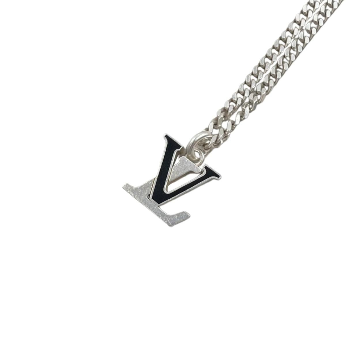Louis Vuitton Pendant LV Spike Logo Silver Black