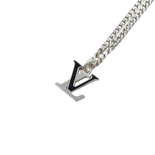Louis Vuitton Pendant LV Spike Logo Silver Black