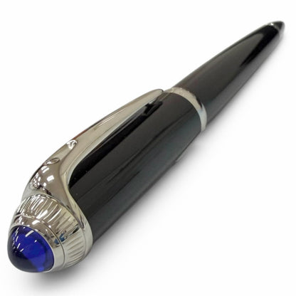 Cartier Roadster de Blue Gemstone Twist Ballpoint Pen Black Silver Handwriting — view 3