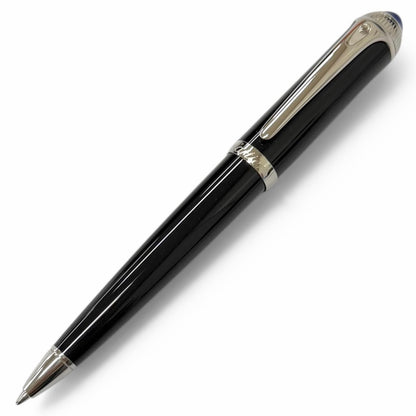 Cartier Roadster de Blue Gemstone Twist Ballpoint Pen Black Silver Handwriting