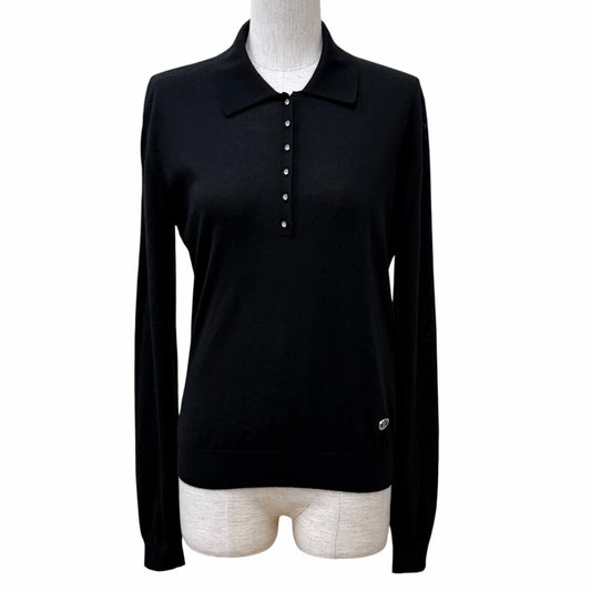 Louis Vuitton Cashmere Silk Blend Bijou Button LV Long Sleeve Knit Sweater