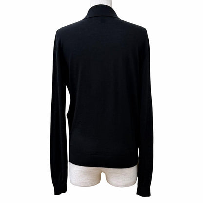 Louis Vuitton Cashmere Silk Blend Bijou Button LV Long Sleeve Knit Sweater — view 4