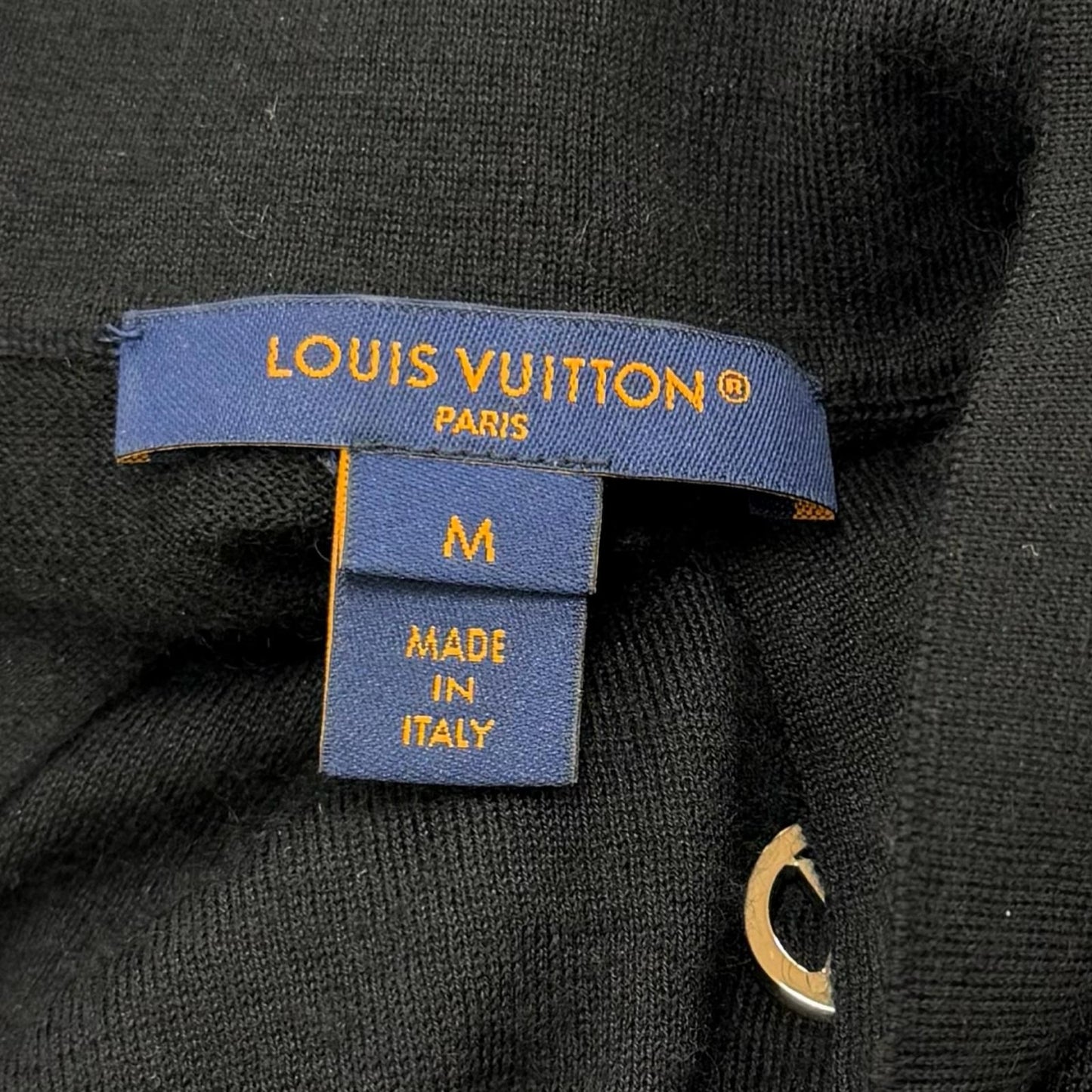 Louis Vuitton Cashmere Silk Blend Bijou Button LV Long Sleeve Knit Sweater — view 8