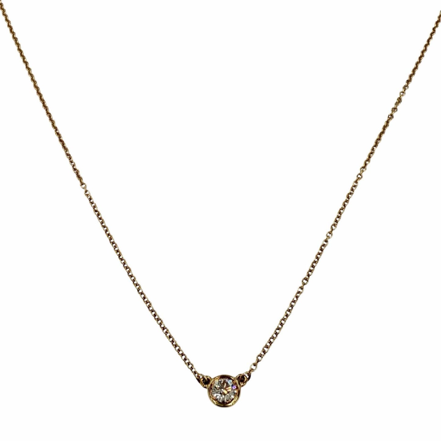 Tiffany & Co by the Yard Elsa Peretti 18k Gold Diamond Frame Diameter 4.73 mm