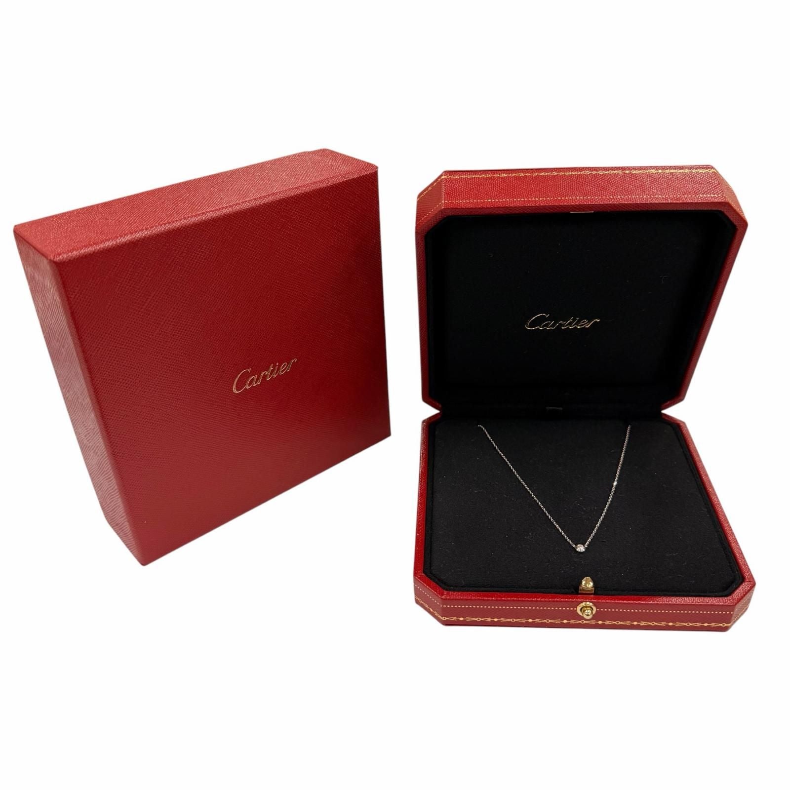 Cartier Damier XS 18k White Gold Diamond Necklace White — view 2