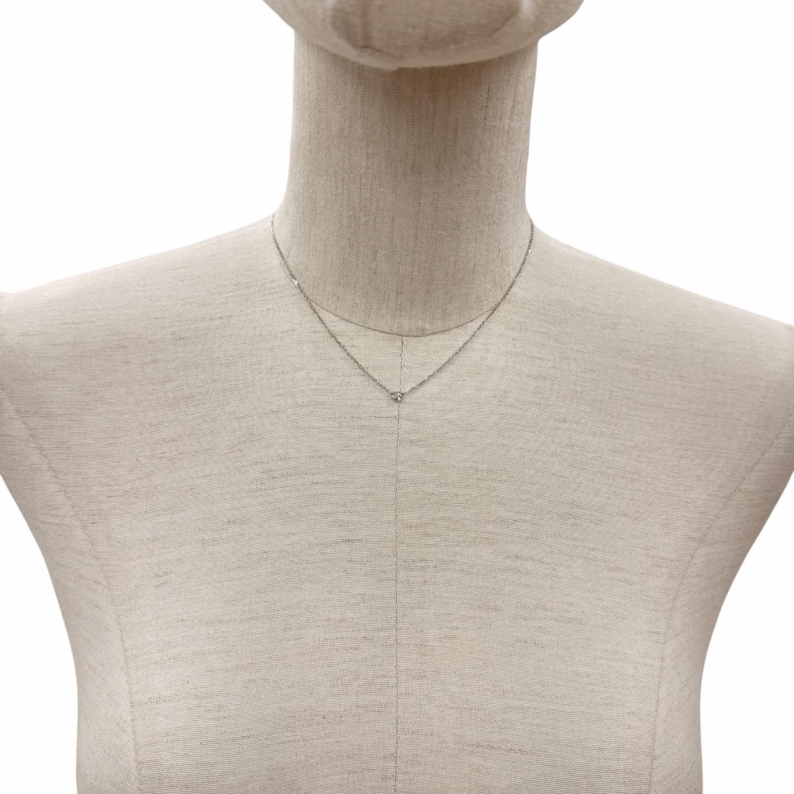 Cartier Damier XS 18k White Gold Diamond Necklace White — view 3