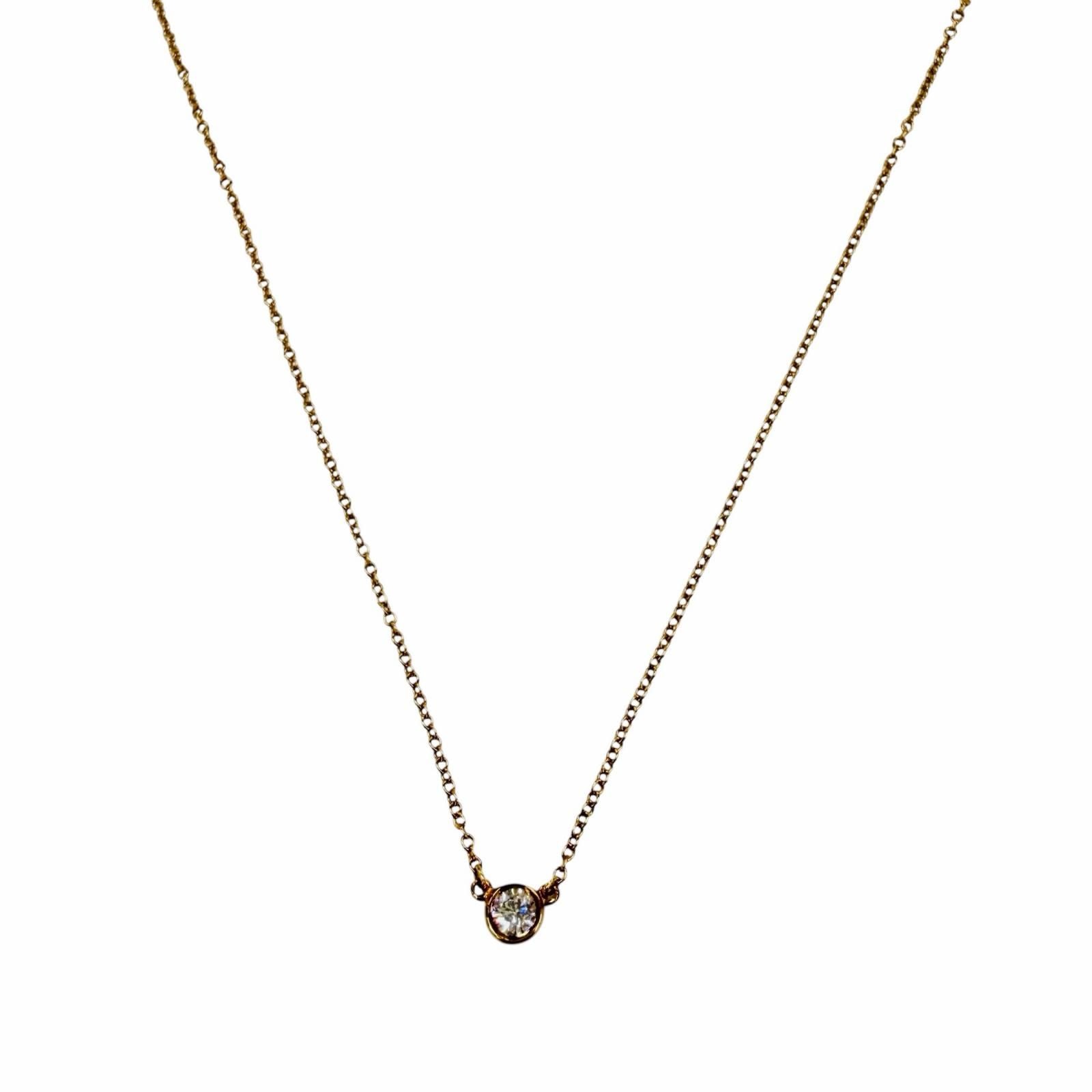 Tiffany & Co by the Yard Elsa Peretti 18k Gold Diamond Frame Diameter 4.35 mm