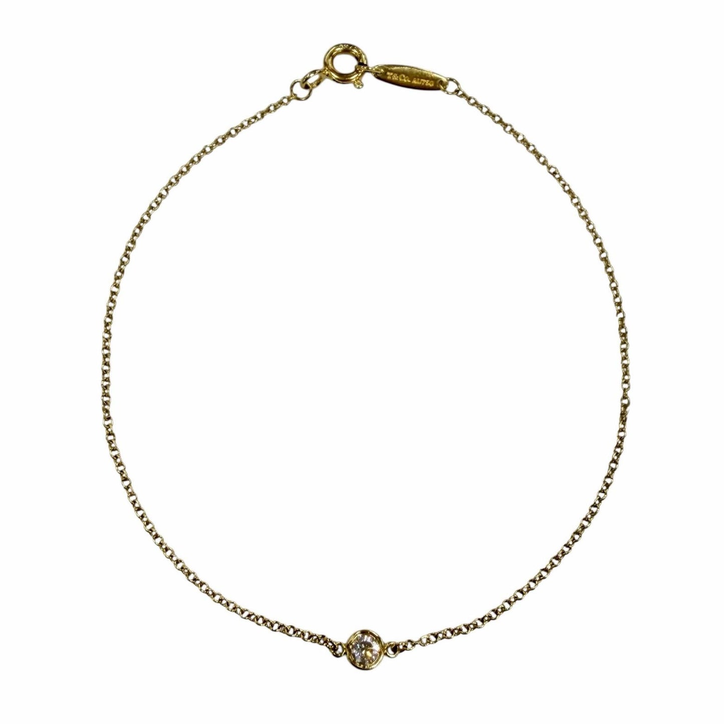 Tiffany & Co by the Yard Elsa Peretti Diamond 18k Gold Frame Diameter 3.77 mm
