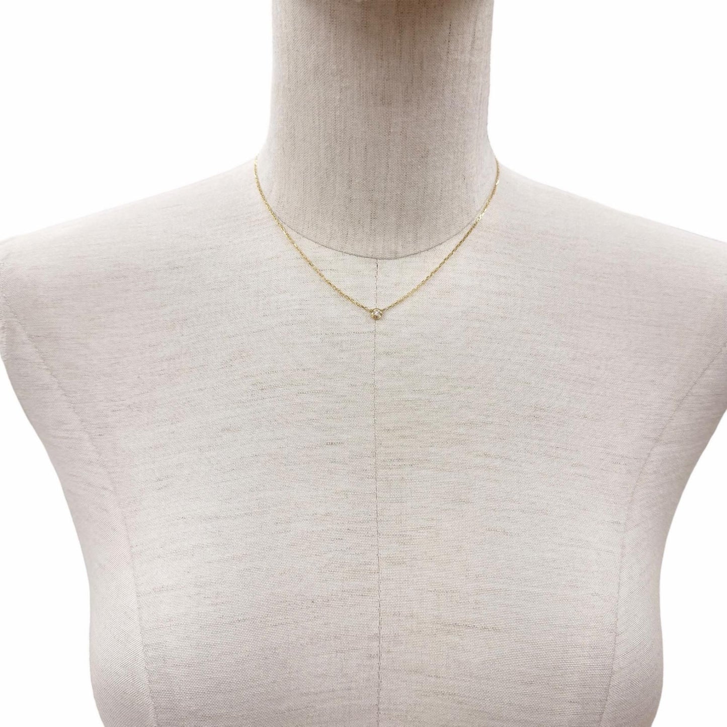 Cartier Damier SM Small Diamond Necklace Yellow Gold — view 2