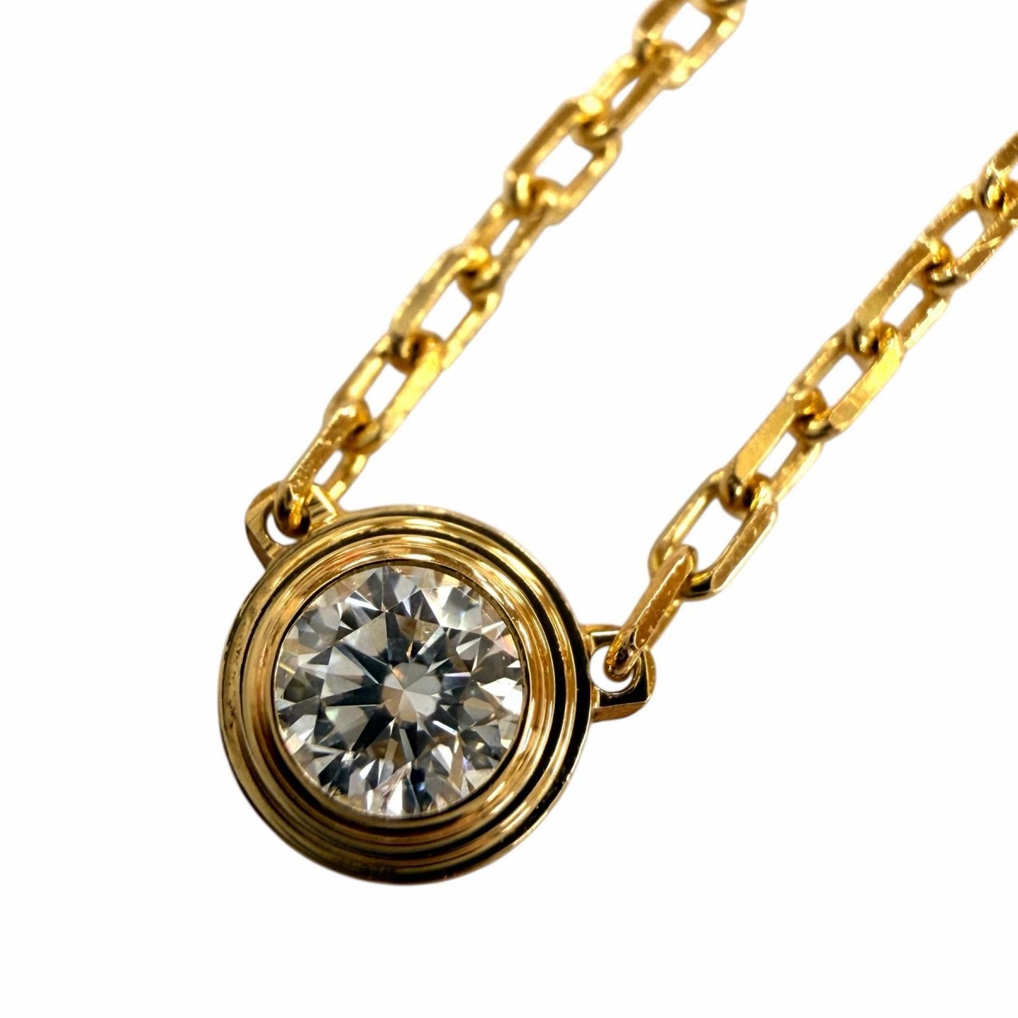Cartier Damier SM Small Diamond Necklace Yellow Gold — view 5