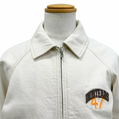 Dior Denim Tears Homme Logo Embroidery Twill Zip Jacket Ivory 46 — view 2