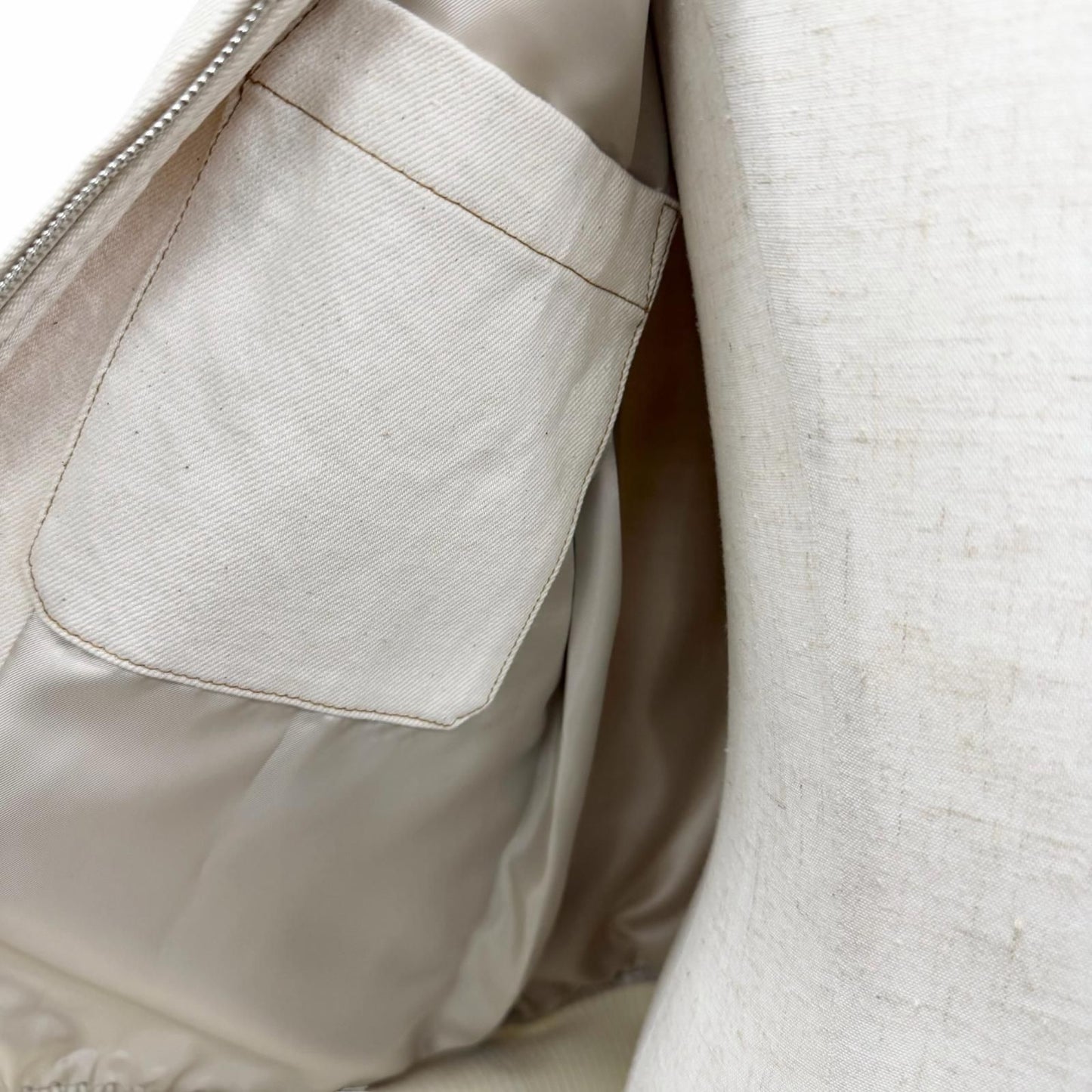 Dior Denim Tears Homme Logo Embroidery Twill Zip Jacket Ivory 46 — view 3