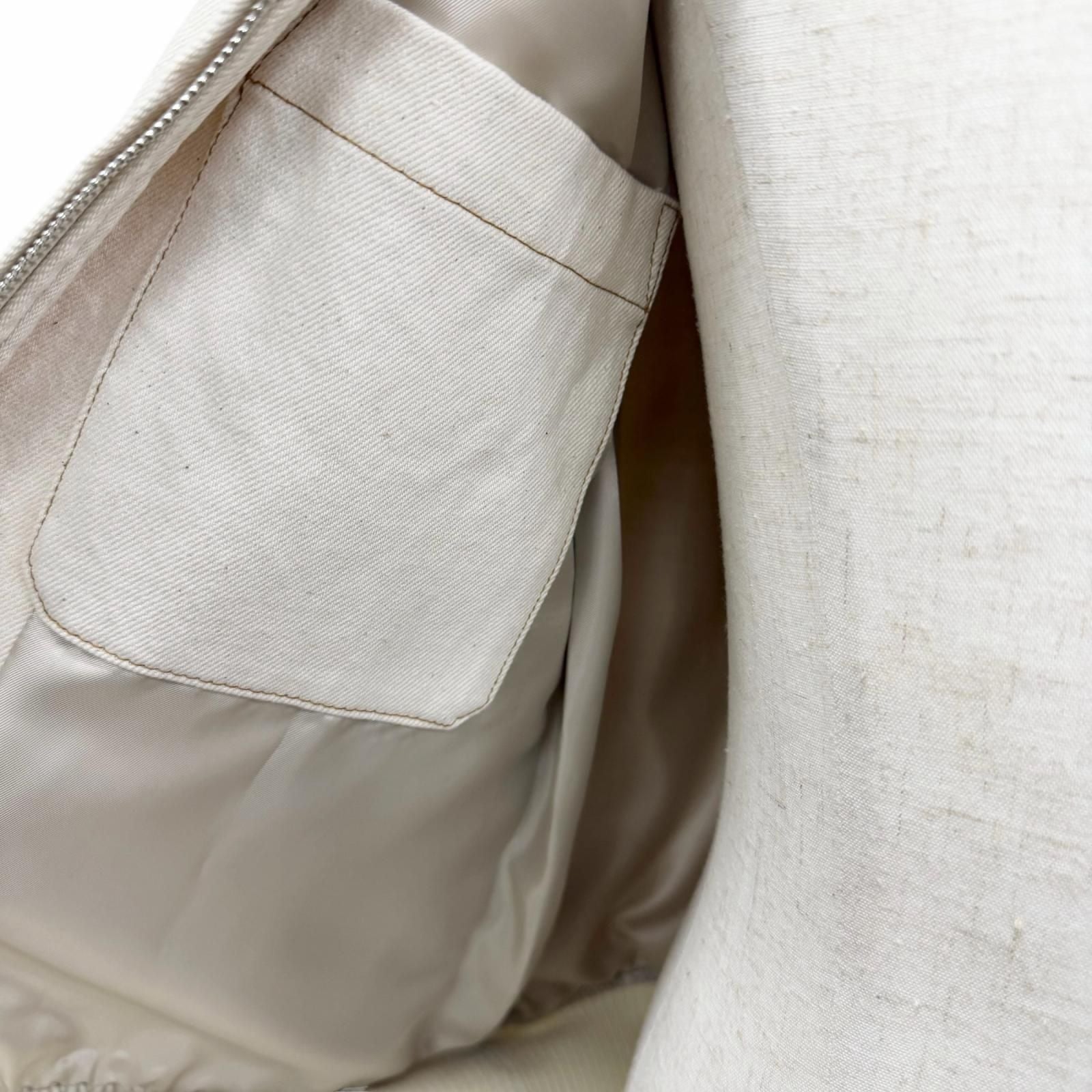 Dior Denim Tears Homme Logo Embroidery Twill Zip Jacket Ivory 46 — view 3