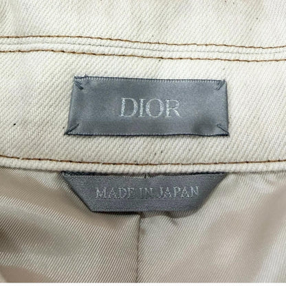 Dior Denim Tears Homme Logo Embroidery Twill Zip Jacket Ivory 46 — view 8
