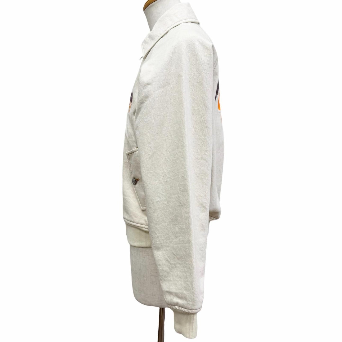 Dior Denim Tears Homme Logo Embroidery Twill Zip Jacket Ivory 46 — view 5