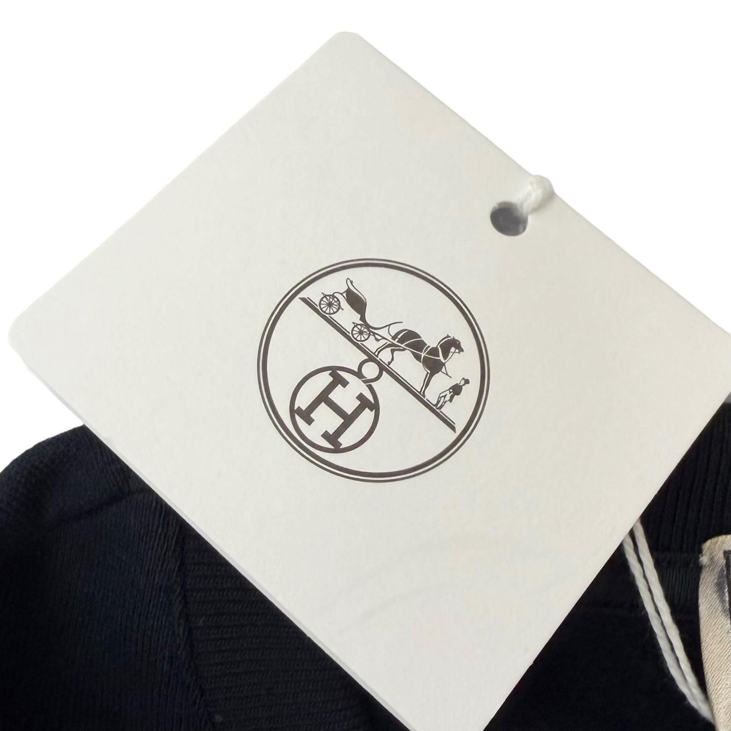 Hermes Chevaux en Symetrie Lambskin Patch Sweatshirt Shirt Navy — view 9