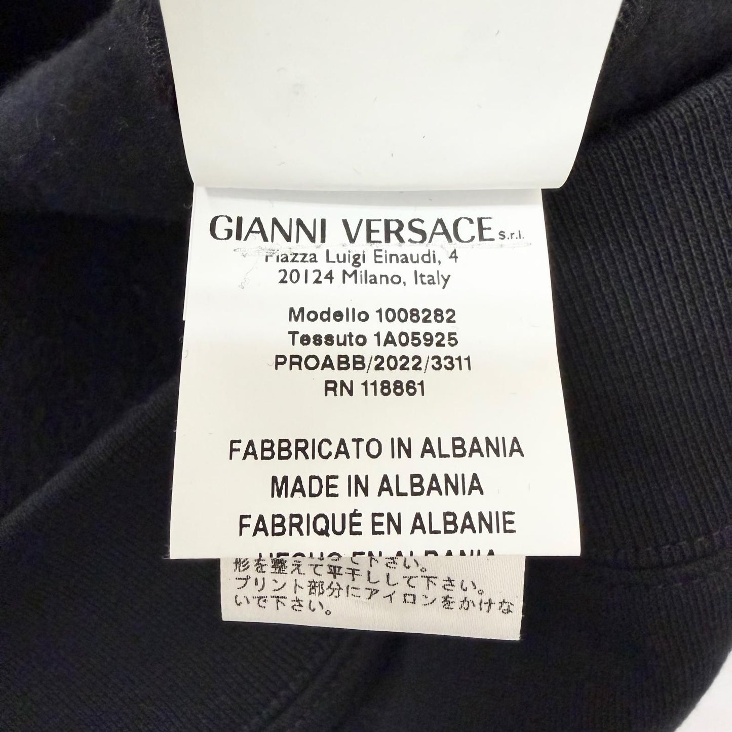 Versace Cotton 100% Medusa Arm Logo Print Long Sleeve Sweatshirt Shirt Black — view 8