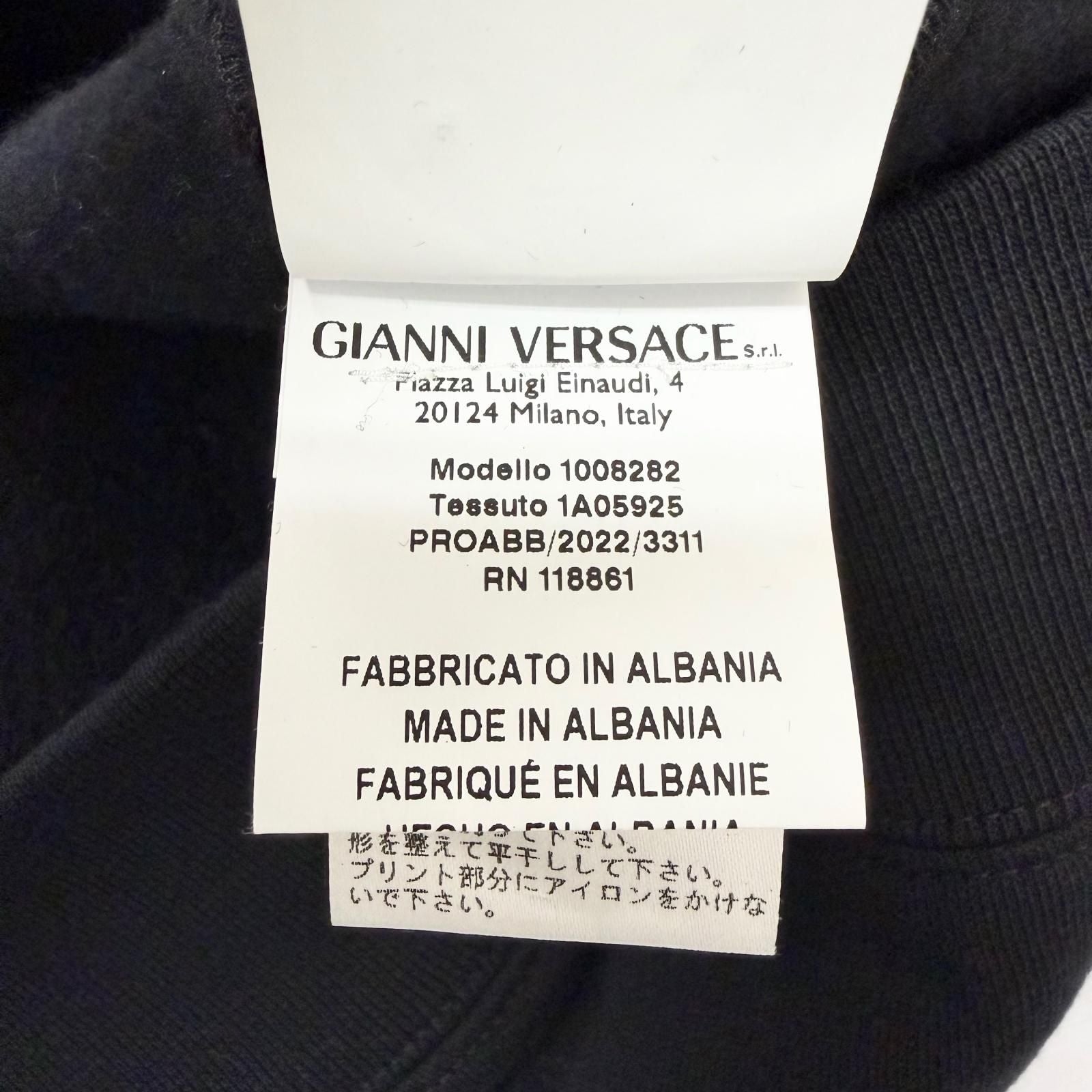 Versace Cotton 100% Medusa Arm Logo Print Long Sleeve Sweatshirt Shirt Black — view 8