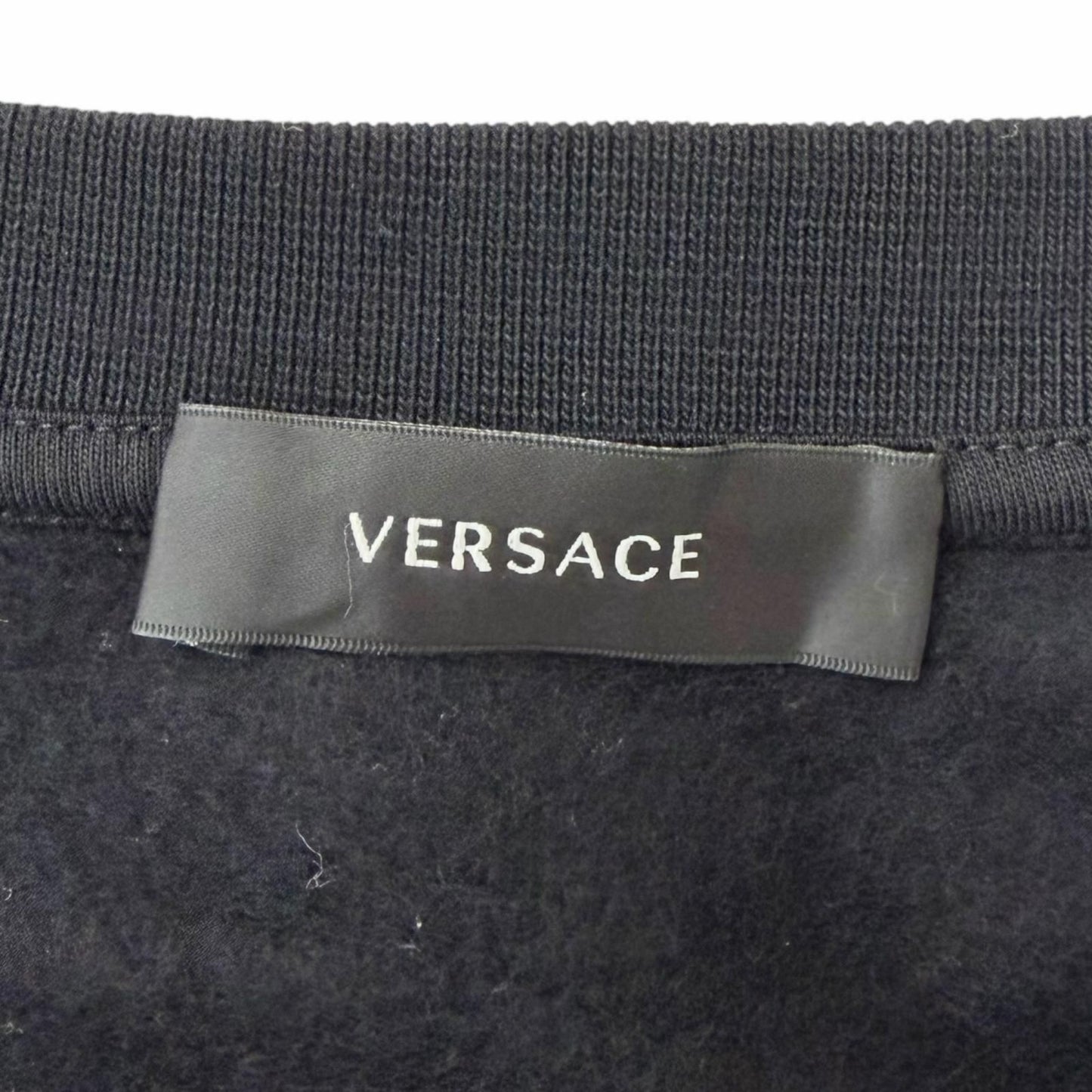 Versace Cotton 100% Medusa Arm Logo Print Long Sleeve Sweatshirt Shirt Black — view 6