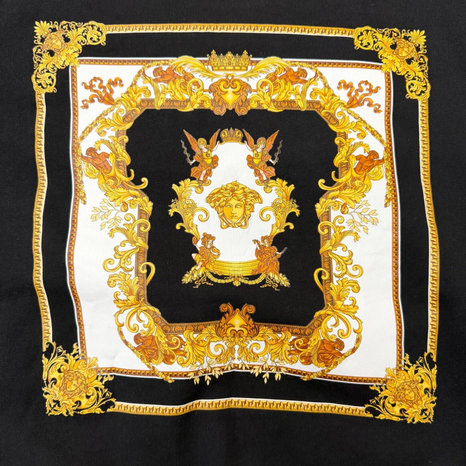 Versace Cotton 100% Medusa Arm Logo Print Long Sleeve Sweatshirt Shirt Black — view 5