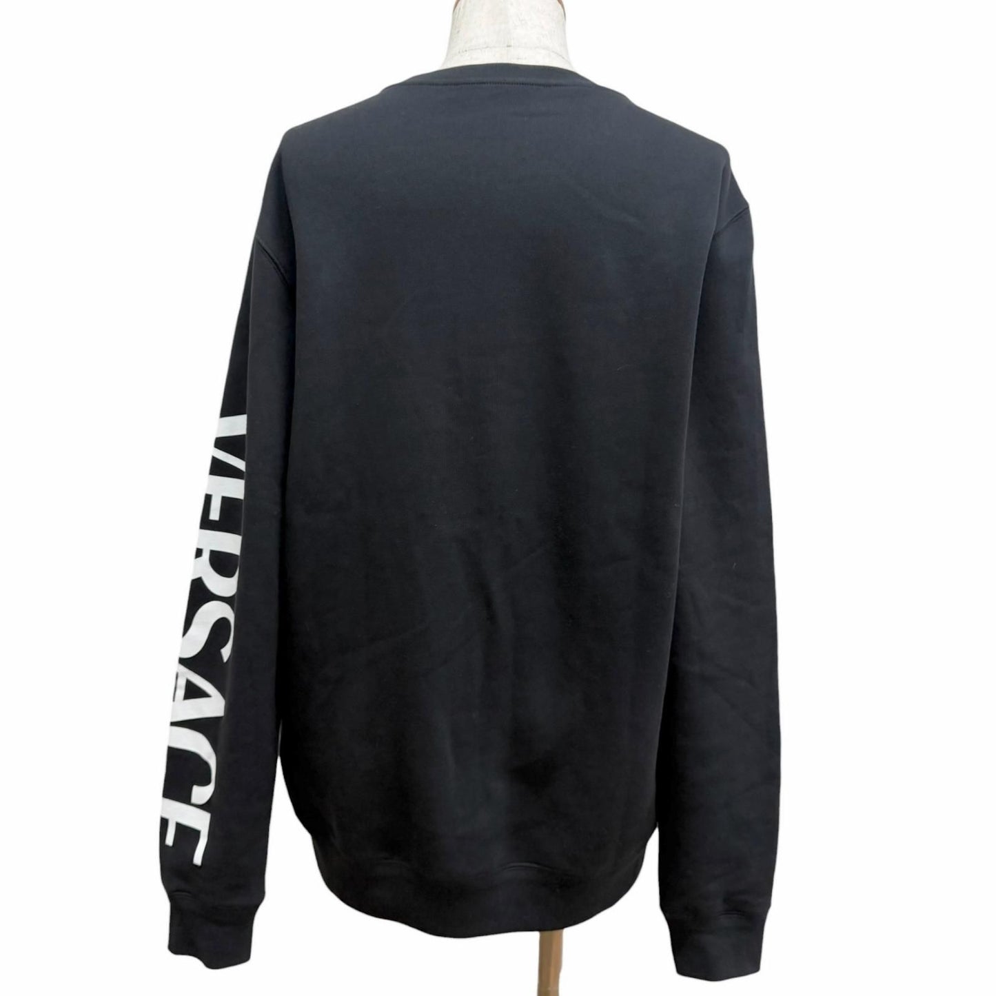 Versace Cotton 100% Medusa Arm Logo Print Long Sleeve Sweatshirt Shirt Black — view 3