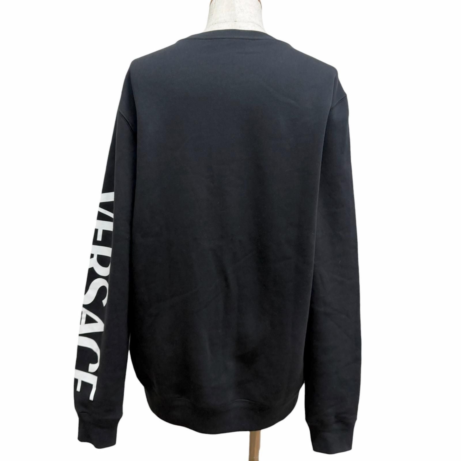 Versace Cotton 100% Medusa Arm Logo Print Long Sleeve Sweatshirt Shirt Black — view 3