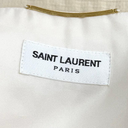 Saint Laurent Paris Saharienne Overcoat Cotton 100% Belt Trench Coat Light — view 7