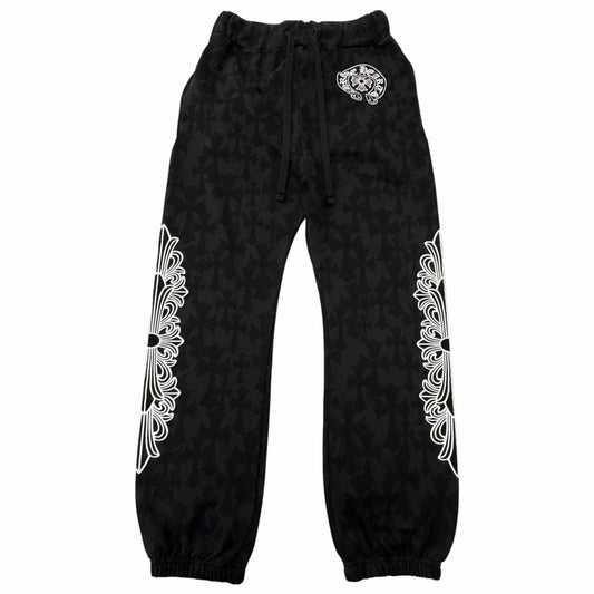 Chrome Hearts Cemetary Print Sweatshirt Pants Cemetery Cross Black