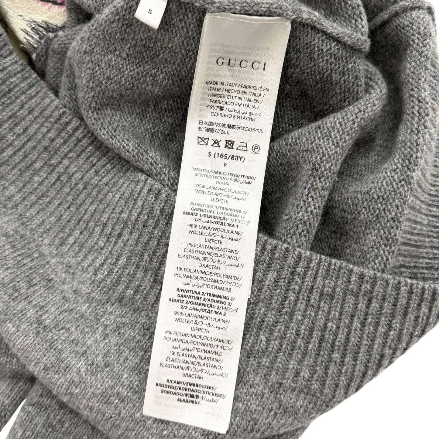 Gucci Yuko Higuchi Wool Emi Suzuki Worn Sweater Gray — view 7