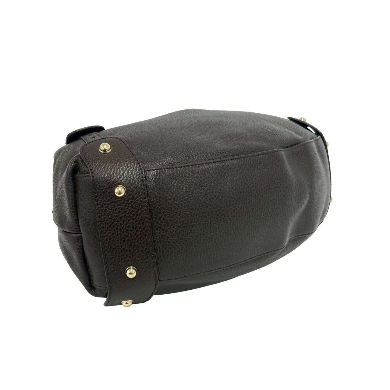 Gucci Braided Perforated Leather Tote Shoulder Bag Dark Brown — view 7