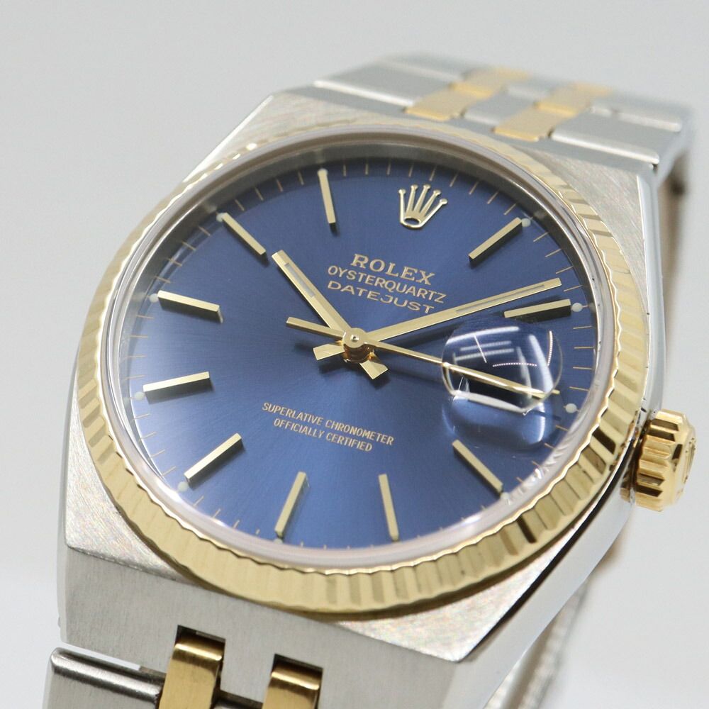 Rolex Oyster Quartz Datejust Blue Watch — view 2