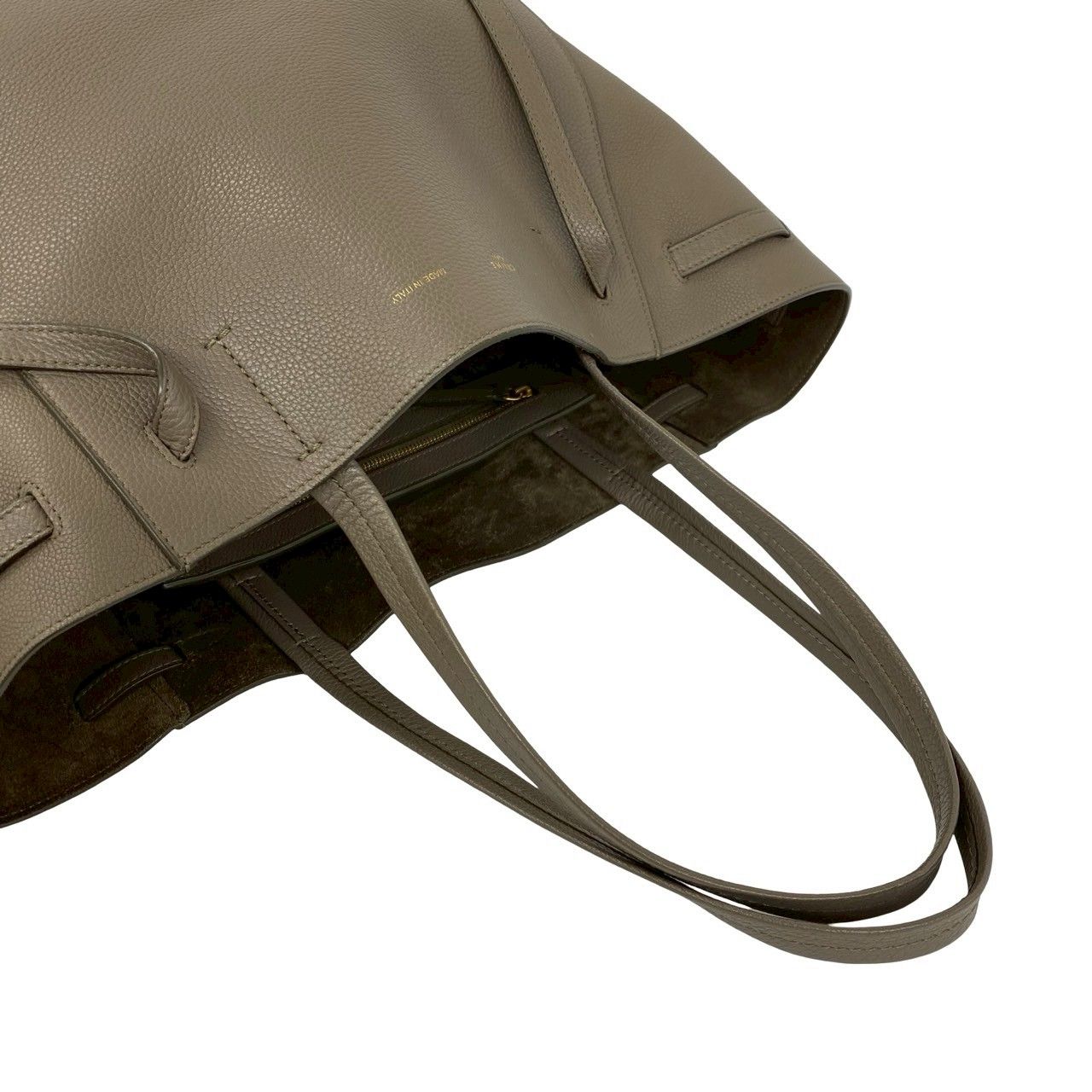 Celine Cabas Phantom Small Leather Tote Business Gray — view 4