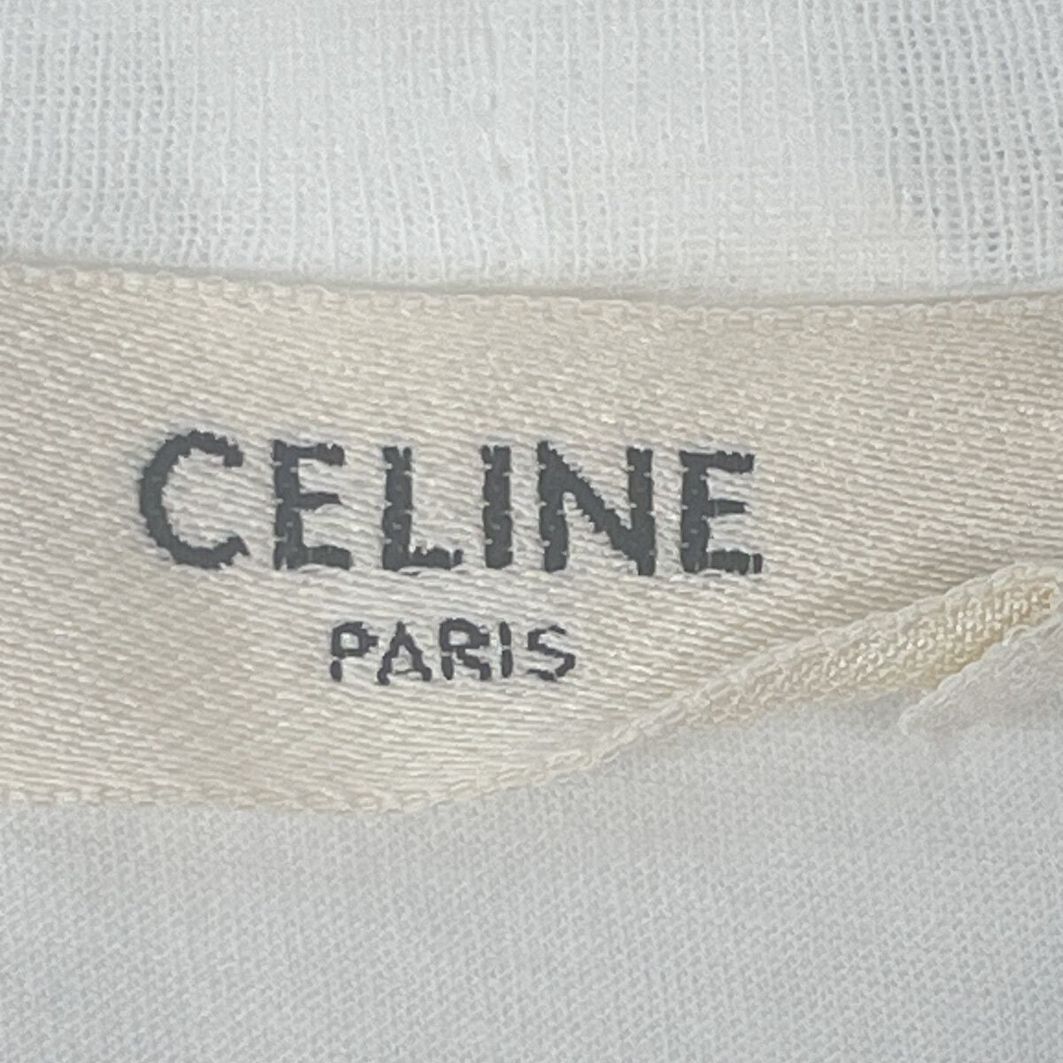 Celine White Logo Print T-Shirt XS — view 3