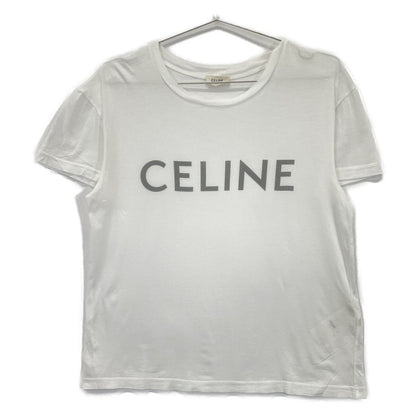 Celine White Logo Print T-Shirt XS
