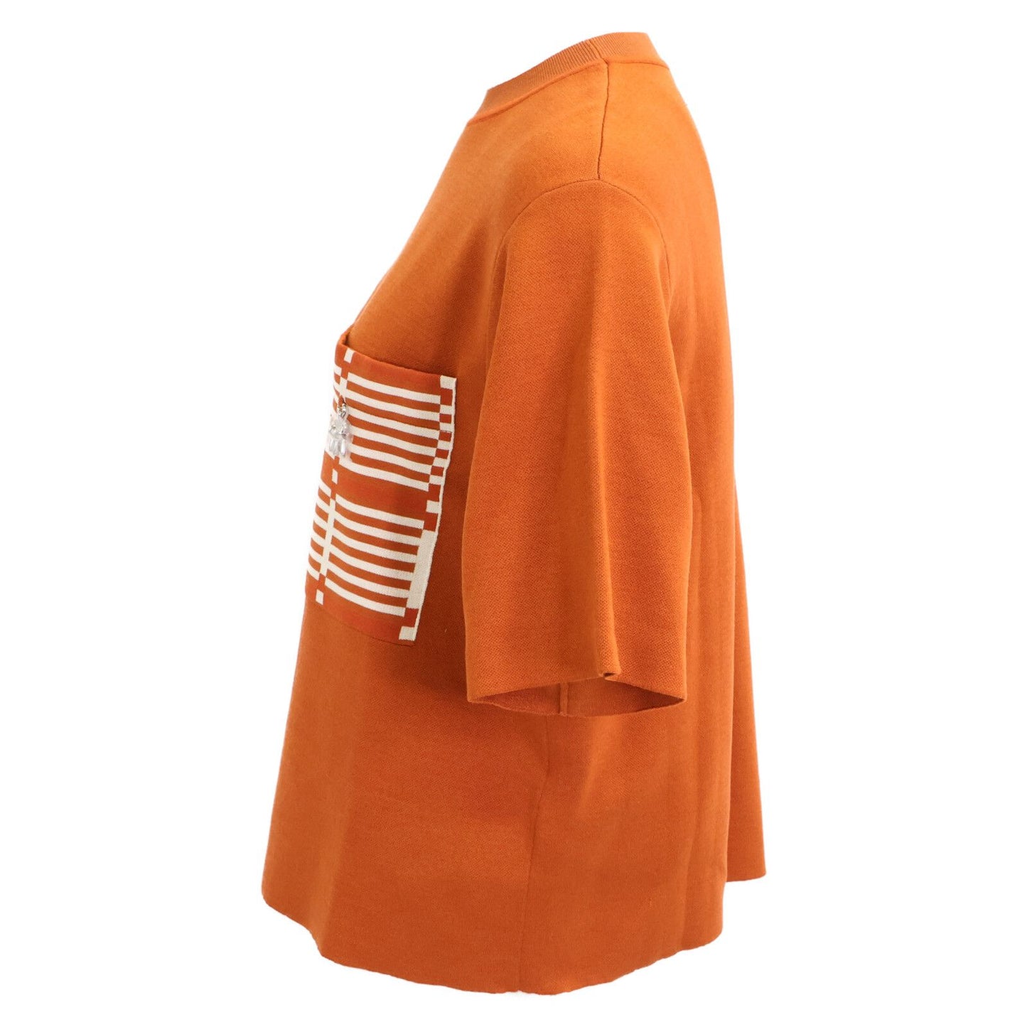 Hermes Silk Blend Short Sleeve Knit Sweater 34 — view 3