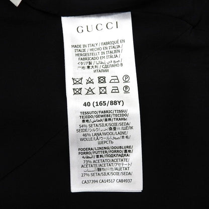 Gucci Logo Silk Blend Wool Dress Black 40 — view 4