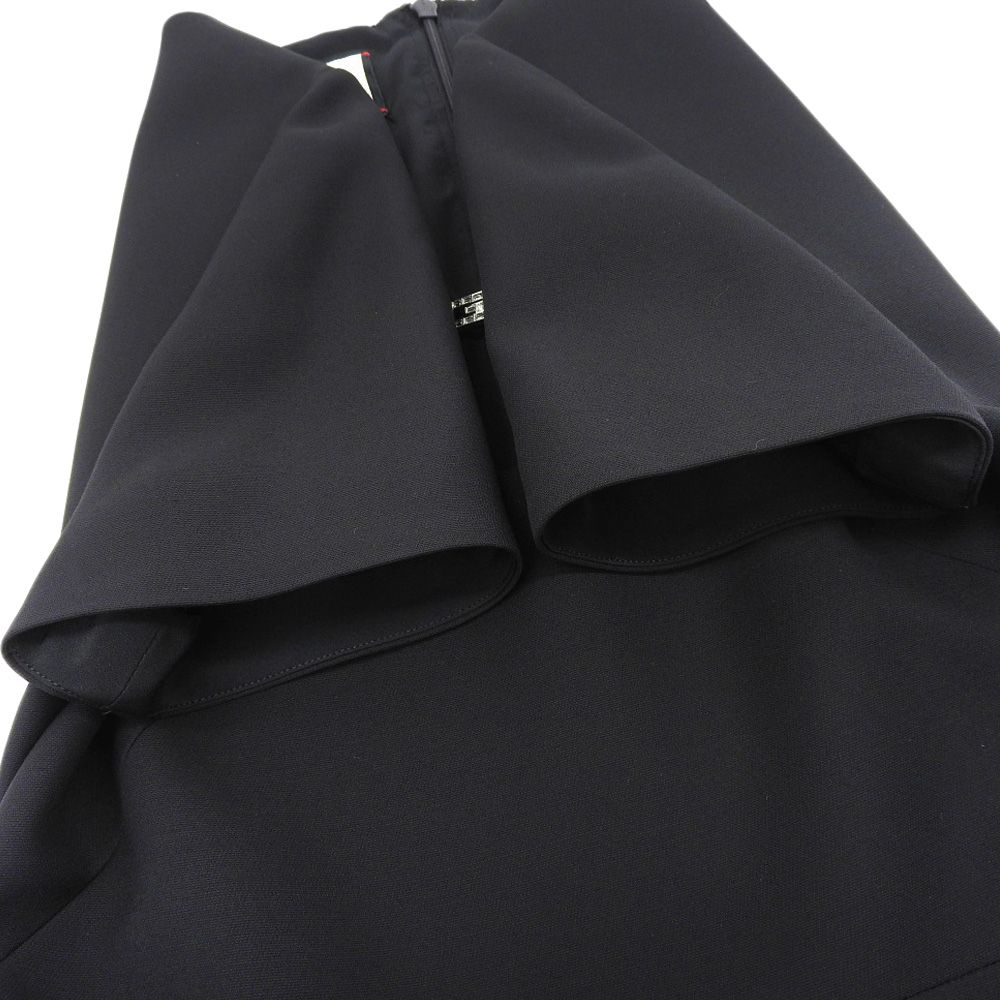Gucci Logo Silk Blend Wool Dress Black 40 — view 6