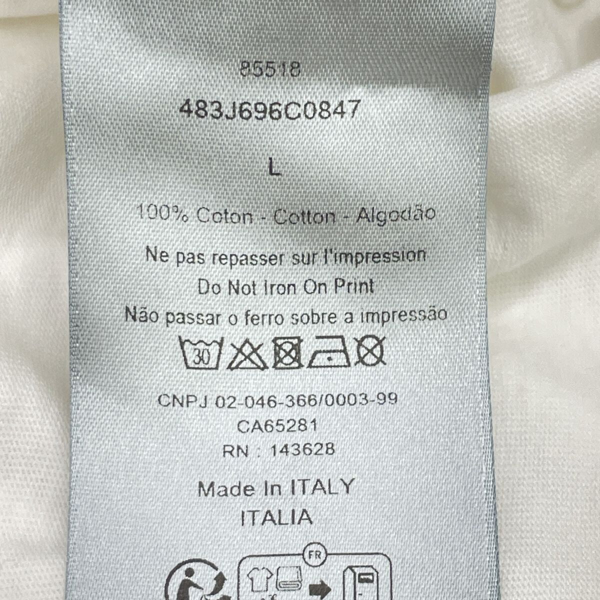 Dior White Pink Logo Short Sleeve T-Shirt — view 4