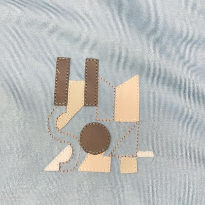Hermes Blue Chest Embroidery Short Sleeve T-Shirt — view 4