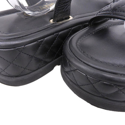 Chanel Metiers D'art Collection Leather CC Logo Quilted Flat Form Velcro — view 4