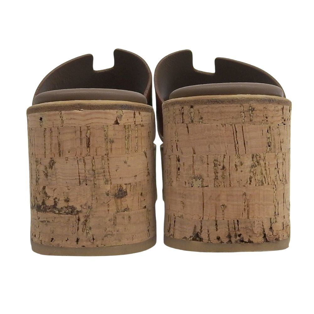 Hermes Platform Sandals Brown — view 5