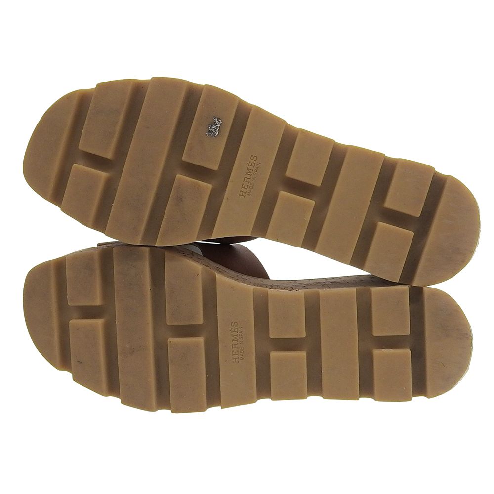 Hermes Platform Sandals Brown — view 2