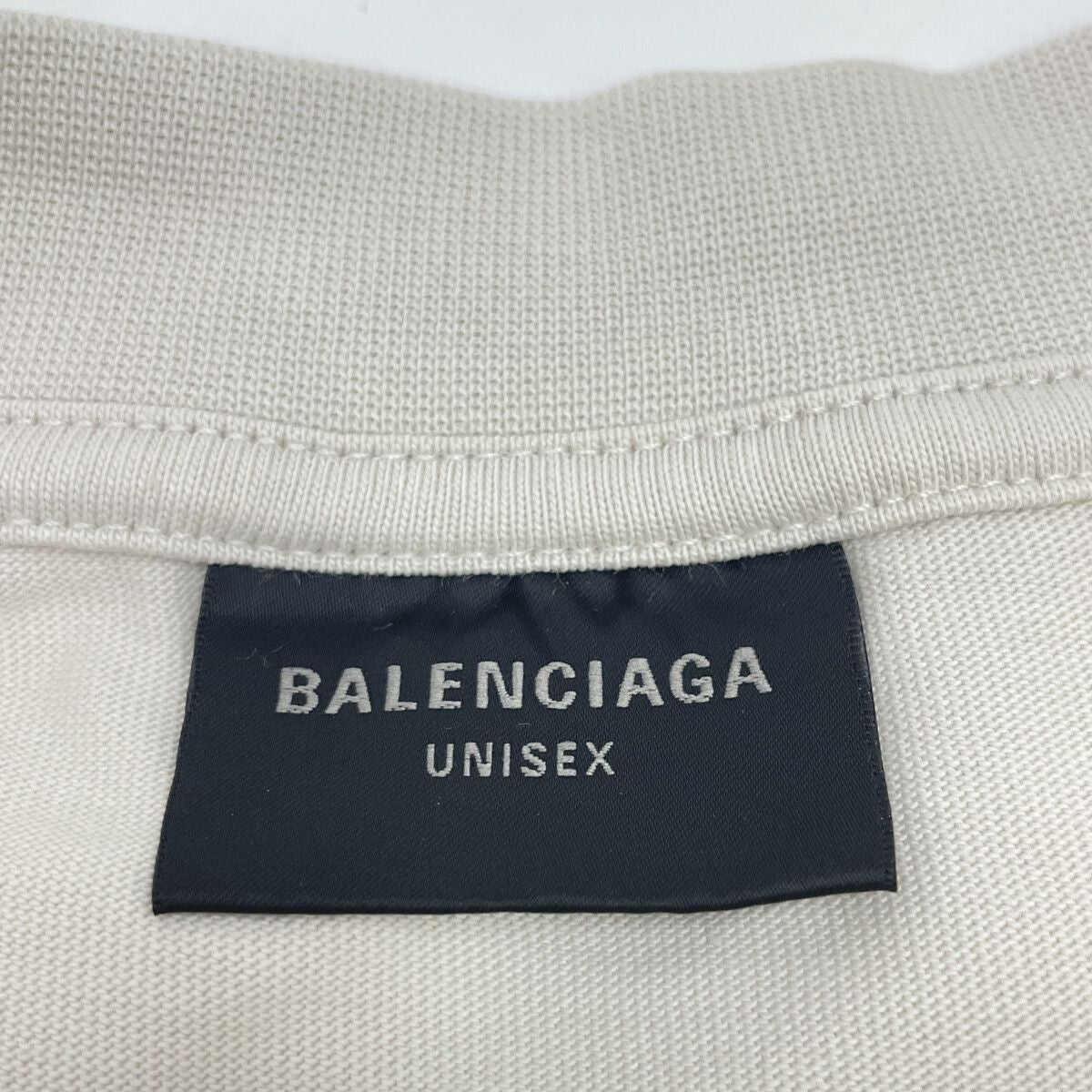 Balenciaga Ivory Vintage Wash Surfer Medium Fit Tee T-Shirt — view 3