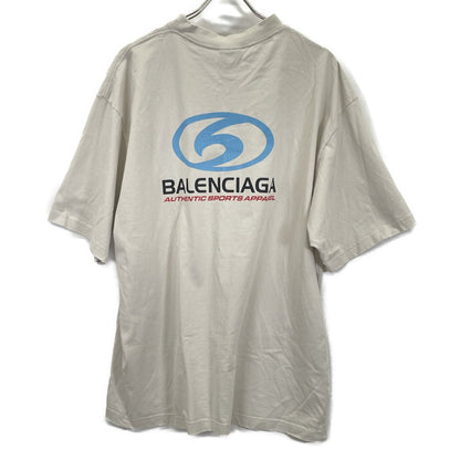 Balenciaga Ivory Vintage Wash Surfer Medium Fit Tee T-Shirt — view 2